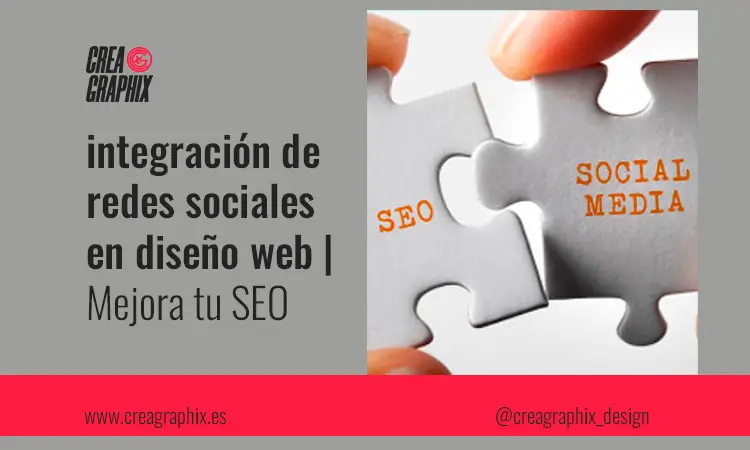 Dos fichas de un puzle encajando una de SEO y otra de social media