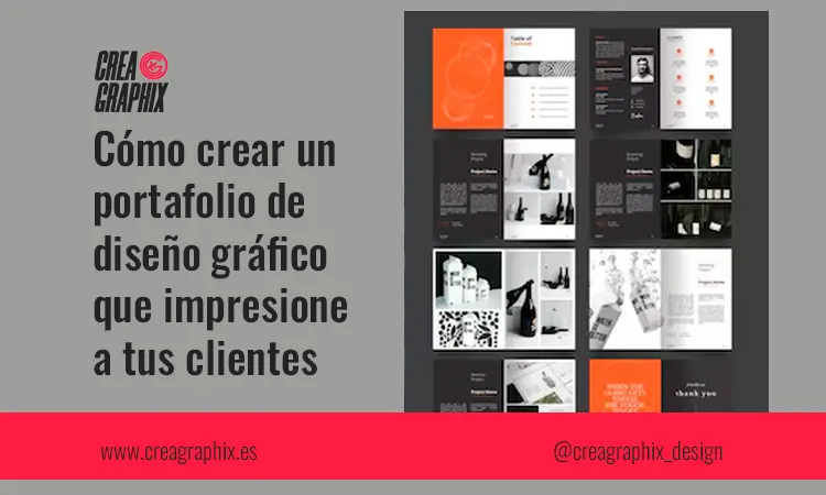 Imagen de un portfolio de diseño gráfico